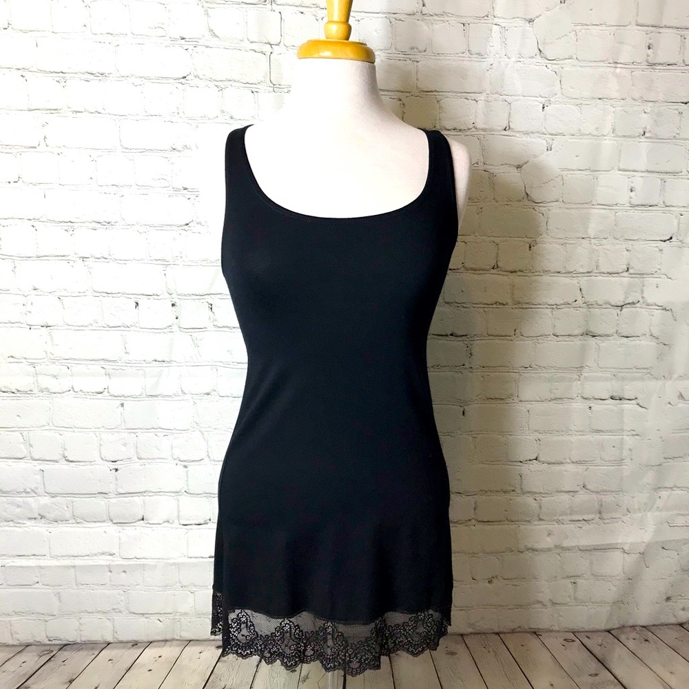 Only Hearts black tank tunic with lace